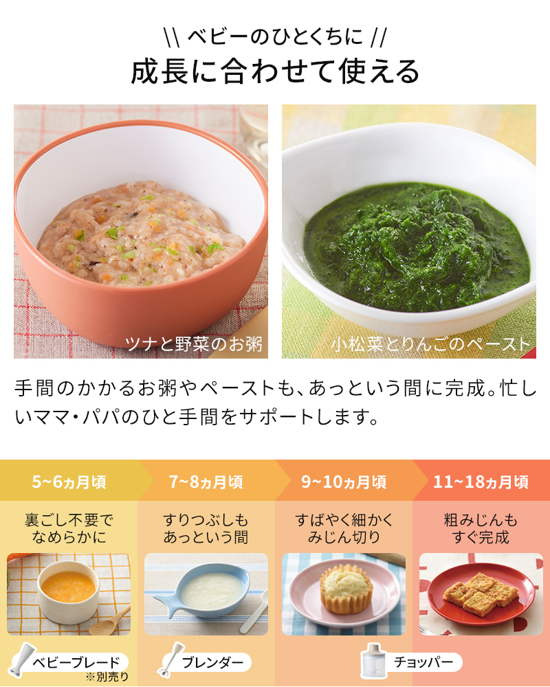 離乳食づくりに