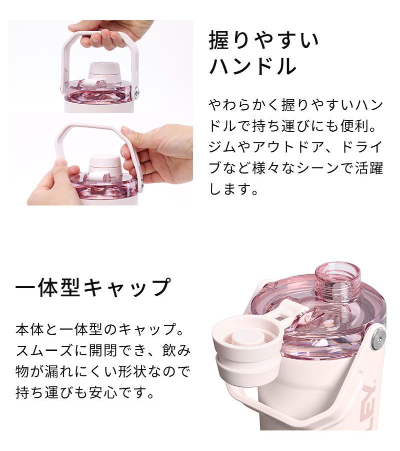 持ちやすいハンドル 一体型キャップ