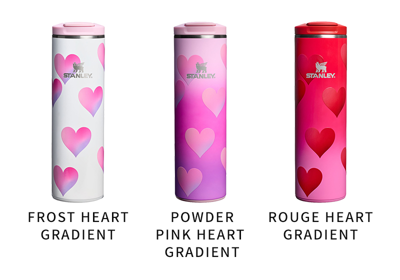 FROST HEART GRADIENT、POWDER PINK HEART GRADIENT、ROUGE HEART GRADIENT