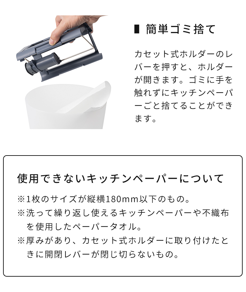 簡単ゴミ捨て 使用できないキッチンペーパーについて