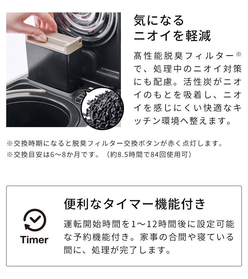 気になるニオイを軽減