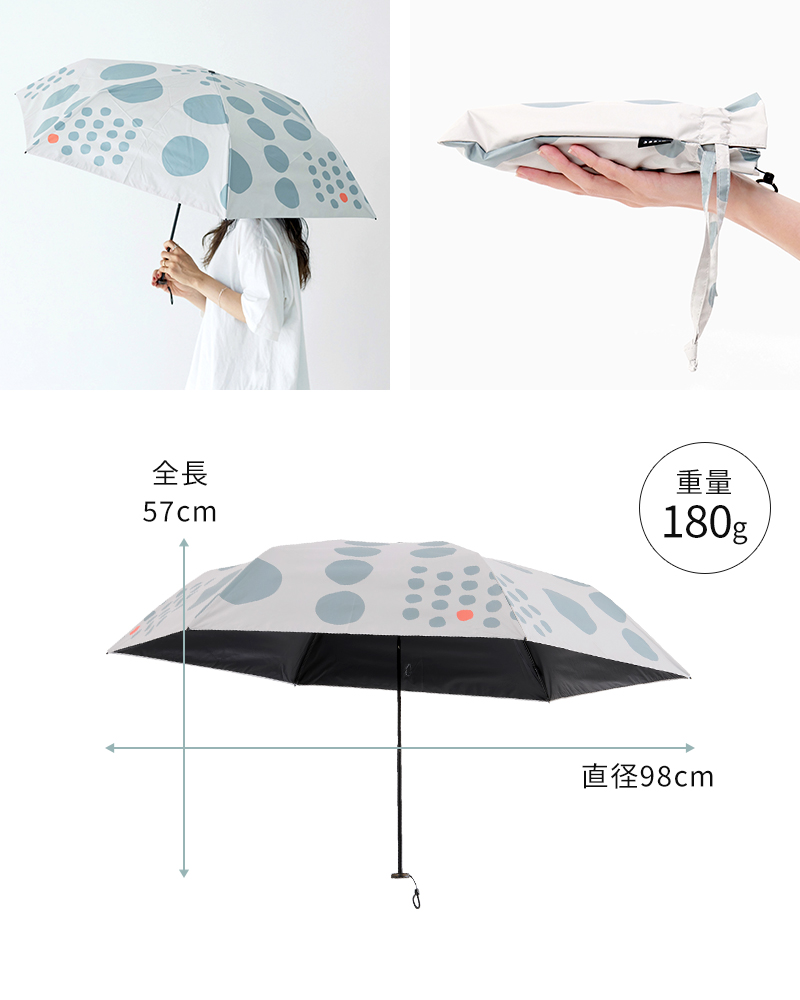 392 plus m 折りたたみ傘 晴雨兼用 サンキューニ プリュスエム plusm
