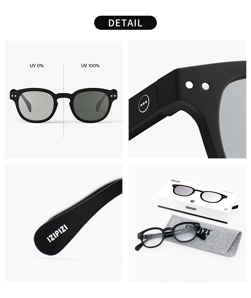サングラス 調光 イジピジ IZIPIZI SUN LIGHT ADAPTIVE #C #D #E レディース メンズ uvカット ボストン ウェリントン 度なし 伊達メガネ 軽量 おしゃれ ギフトの画像
