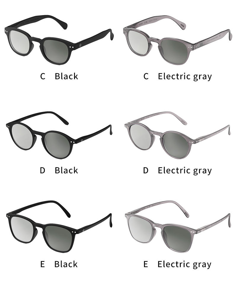 サングラス 調光 イジピジ IZIPIZI SUN LIGHT ADAPTIVE #C #D #E レディース メンズ uvカット ボストン ウェリントン 度なし 伊達メガネ 軽量 おしゃれ ギフトの画像