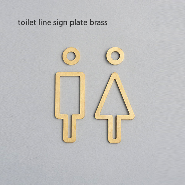 toilet line sign plate brass TOILET サイン 表札 表示 トイレ 真鍮