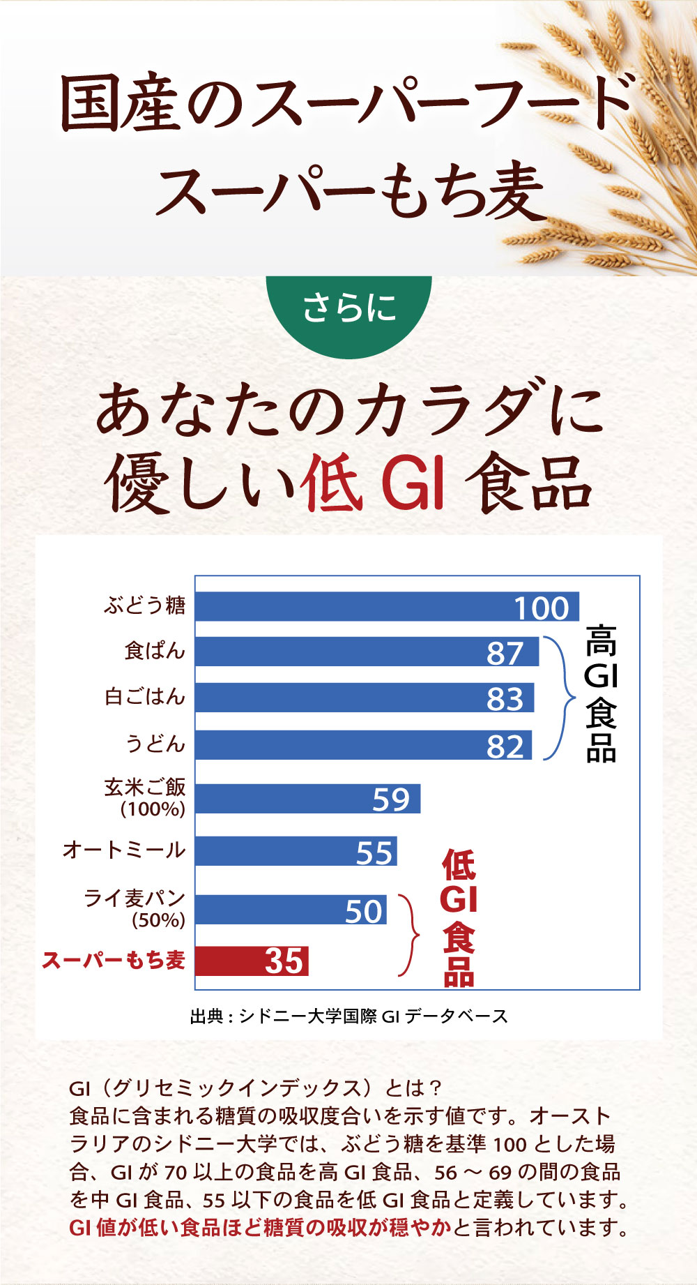 国産大麦100％ スーパーもち麦 食物繊維 もち麦