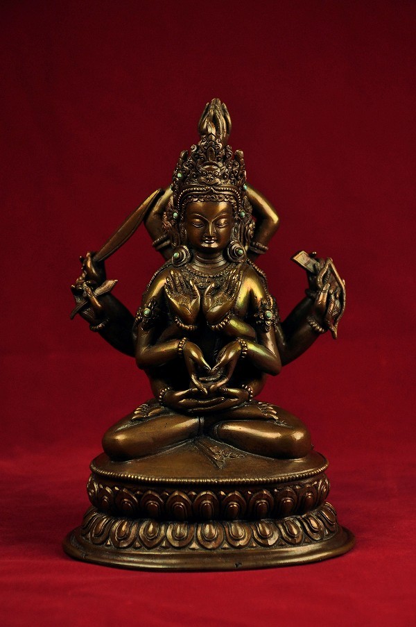 オールドチベット古銅製擦擦鋳型ツァツァモールド文殊菩薩 (マンジュシュリ) 置物 オールドチベット古銅製擦擦鋳型ツァツァモールド文殊菩薩 (マンジュ