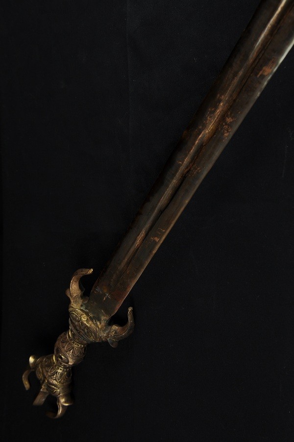 不動明王利剣（銅剣彫金仕上げ） : 仏像仏画チベット美術卸の天竺堂