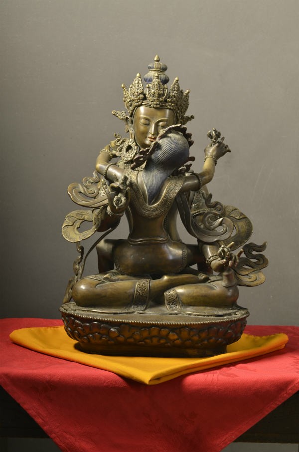 普賢歓喜仏 銅造彫金仕上げ 一点もの : 47585 : 仏像仏画チベット美術