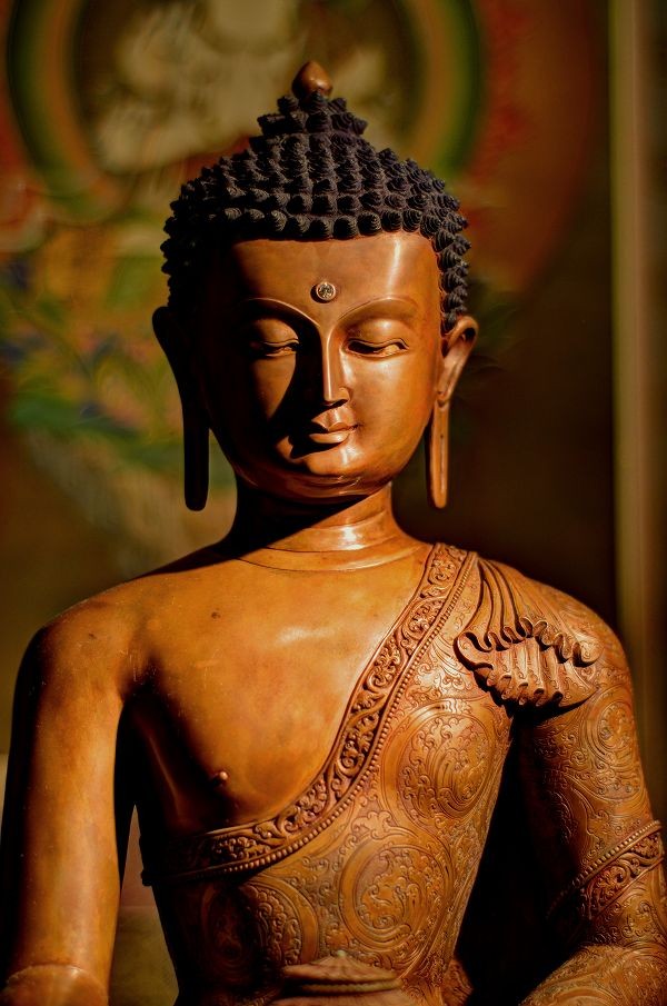 釈迦如来像銅造彫金仕上げ : 仏像仏画チベット美術卸の天竺堂 - 通販