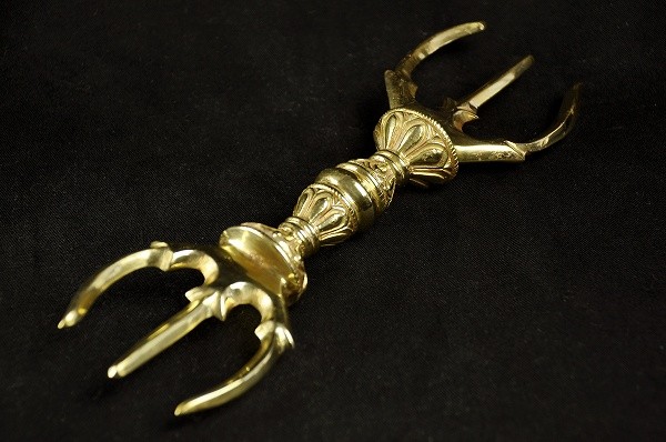 三鈷杵 黄銅製 : 仏像仏画チベット美術卸の天竺堂 - 通販 - Yahoo