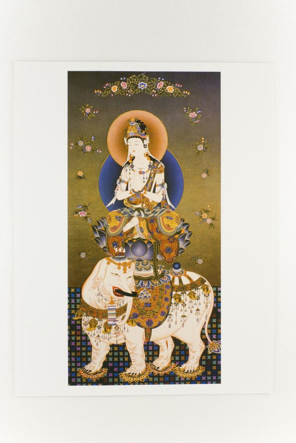 図録　特別展　普賢菩薩の絵画－美しきほとけへの祈り 楽天市場】仏画 ポスター額 「普賢菩薩」 複製画 額付き（額外寸