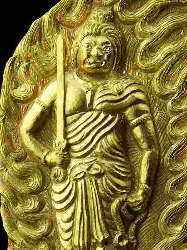 不動明王 純金打ち出し76.5g 一点もの : 仏像仏画チベット美術卸の天竺