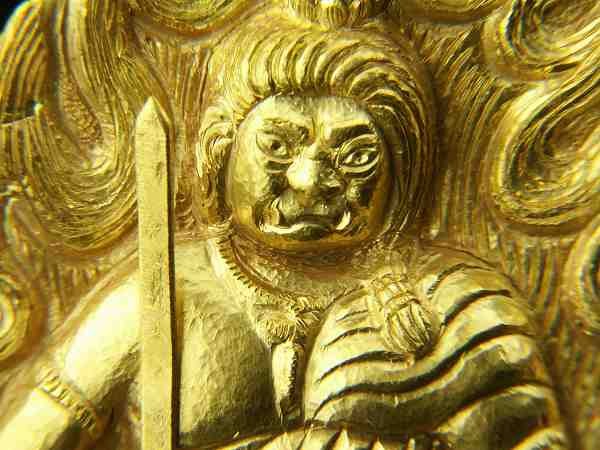 不動明王 純金打ち出し76.5g 一点もの : 仏像仏画チベット美術卸の天竺