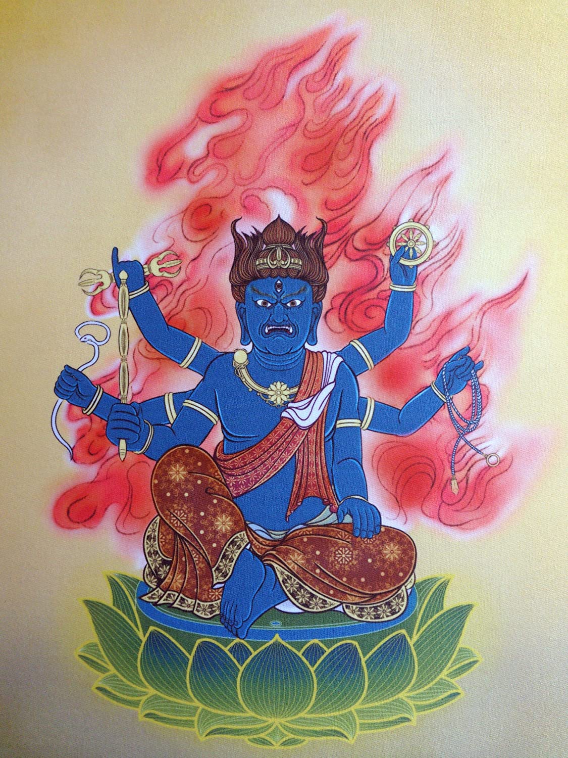 仏画色紙 烏枢沙摩明王 うすさまみょうおう 送料無料 : 御朱印帳の