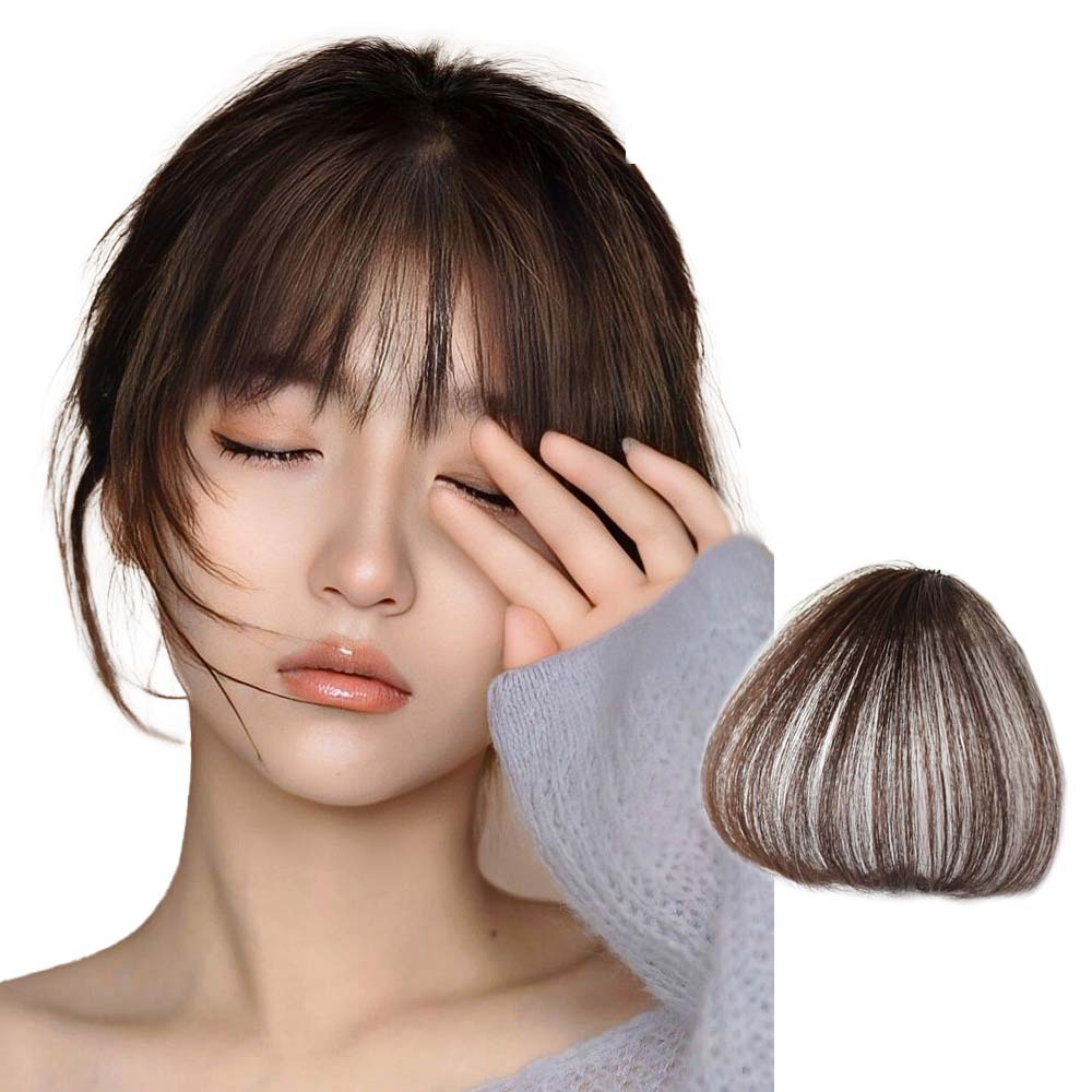 前髪ウィッグ パッツン 人毛100% オン眉 自然 バレない ボリューム 前髪ウィッグ パッツン 人毛100% オン眉 自然 バレない ボリューム