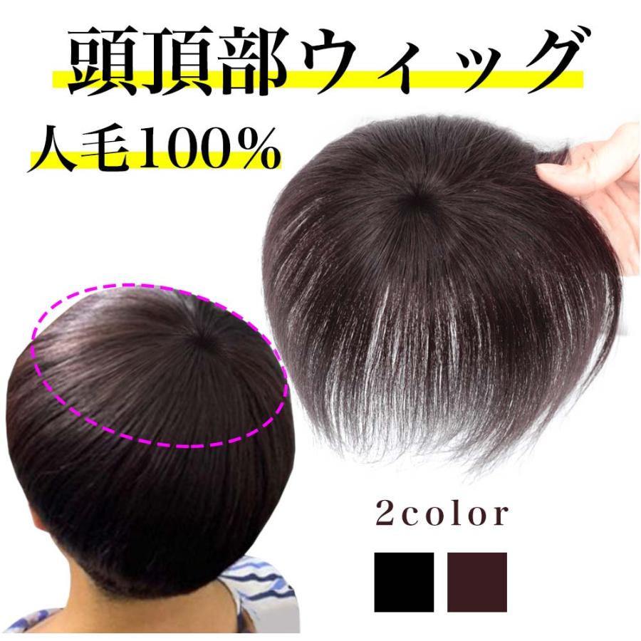 厳選ヘア 高品質 ヘアピース 人毛 100% 部分ウィッグ 薄毛隠し [30] ヘアピース 人毛100% 頭頂部 ウィッグ 自然 ミディアム 30cm