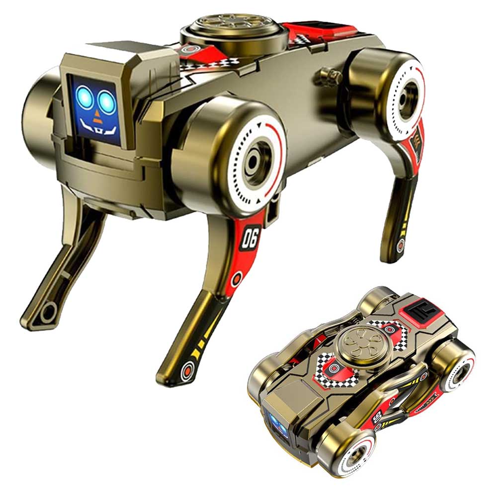 フィジェットトイ ハンドスピナー 変形ロボット玩具 ゼンマイ駆動犬