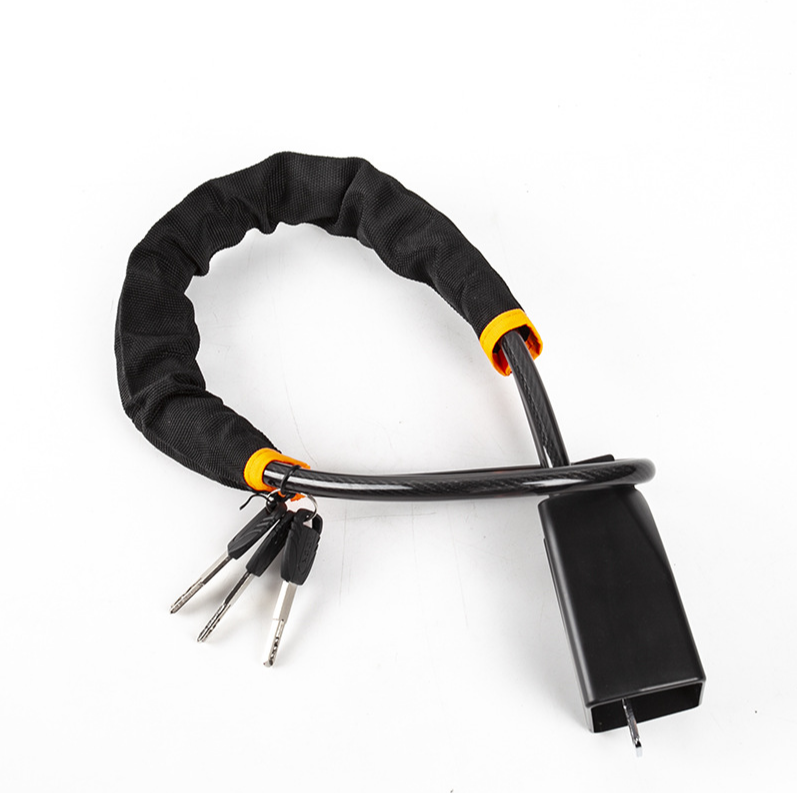 ハンドルロック 盗難防止 車 ワイヤー 防犯 ステアリングワイヤー