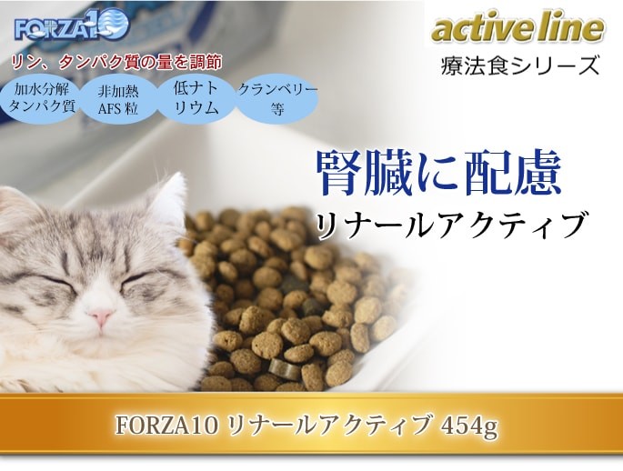 猫 キャットフード ドライフード 療法食 腎不全 腎臓ケア 腎臓療法食 FORZA10 療法食｜猫 リナール アクティブ 腎臓ケア 454g :  forza0075 : 犬手作りごはん帝塚山ハウンドカム - 通販 - Yahoo!ショッピング