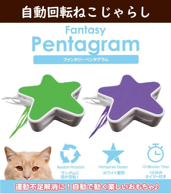 猫用おもちゃ ファンタジーペンタグラム　自動回転　猫じゃらし