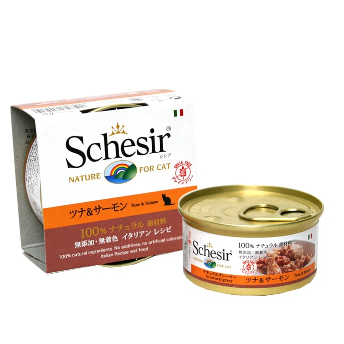 シシア（Schesir） 猫缶｜/キャット ツナ＆サーモン缶 70g ナチュラル