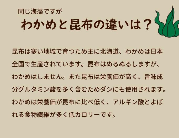 わかめと昆布の違いは？