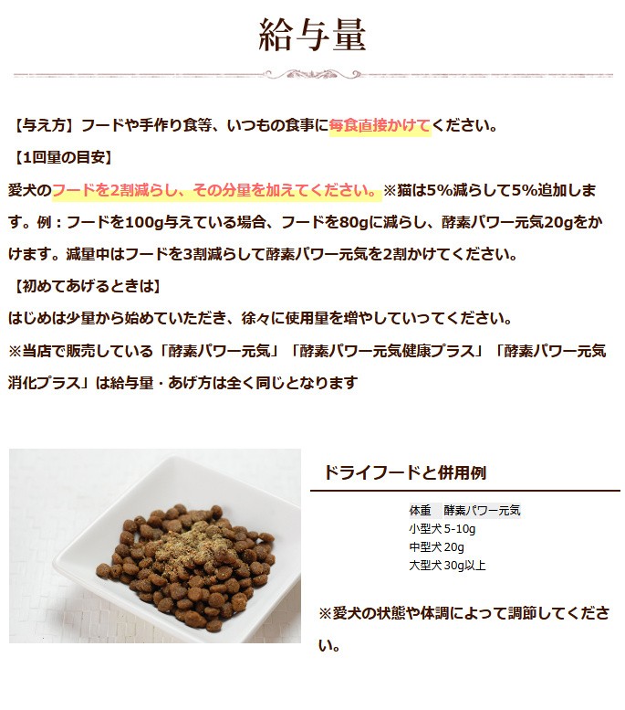 給与量 あげ方 ドライフードと併用例