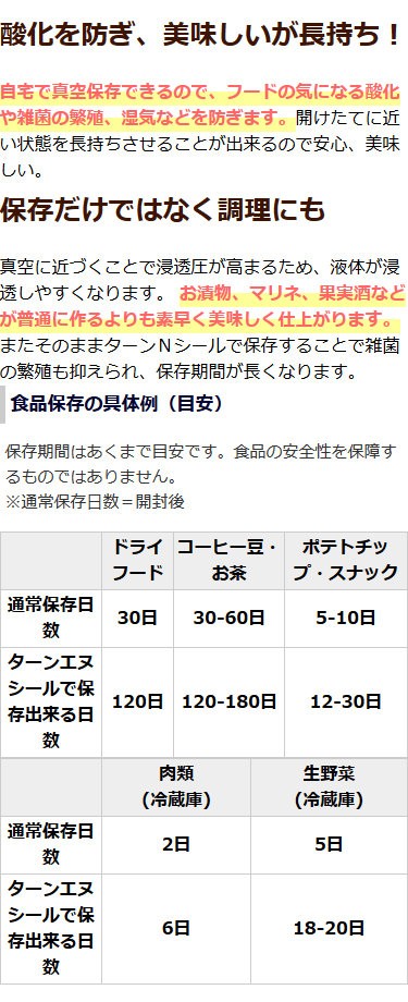 簡単真空保存　真空状態
