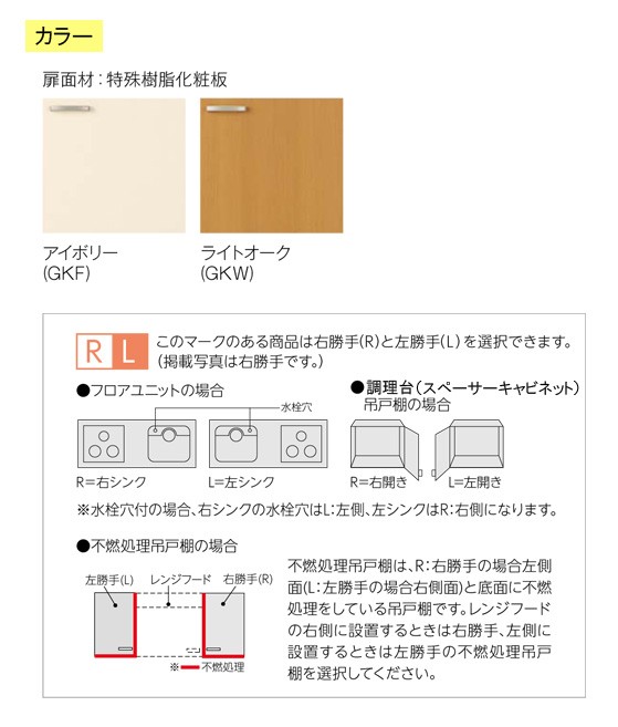 LIXIL(サンウエーブ) パッとりくん GKシリーズ吊戸棚 ショート(高さ