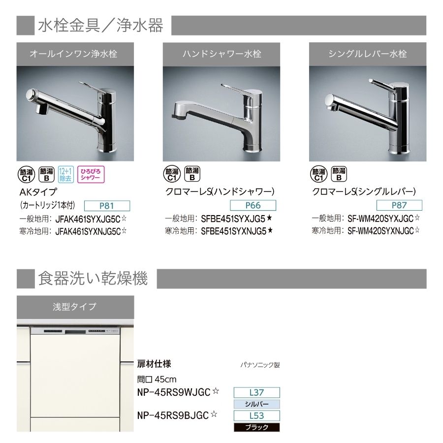 2026年モデル LIXIL システムキッチン シエラ I型 間口1950mm 引き出し