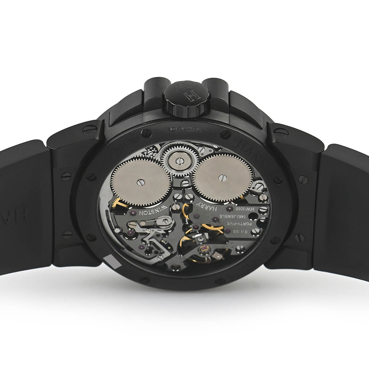 ハリー ウィンストン HARRY WINSTON プロジェクトZ6 ブラックエディション 世界限定300本 400/MMAC44ZK.CK2(OCEMAL44ZZ004 中古 メンズ 腕時計｜houseki-h｜06