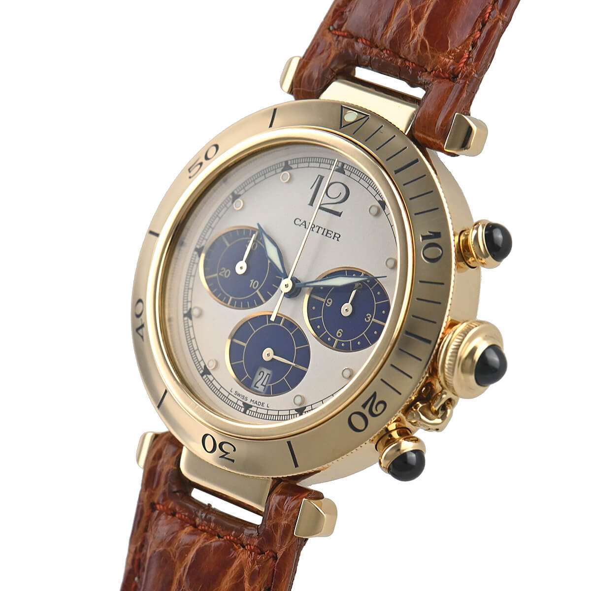 Cartier カルティエ パシャ38 クロノ 30009 中古 メンズ 腕時計