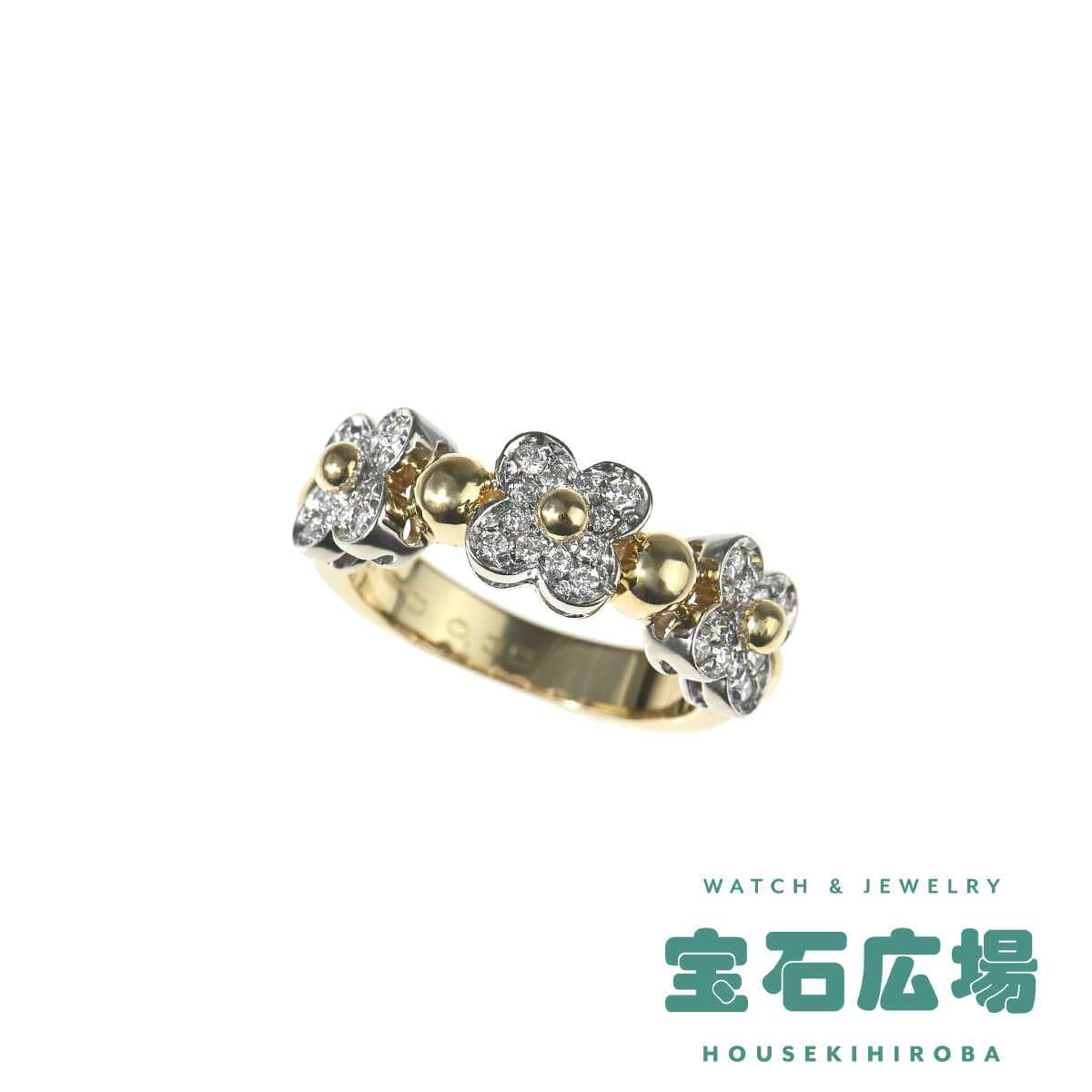 ポンテヴェキオ Ponte Vecchio 3フラワー ダイヤ リング 中古 