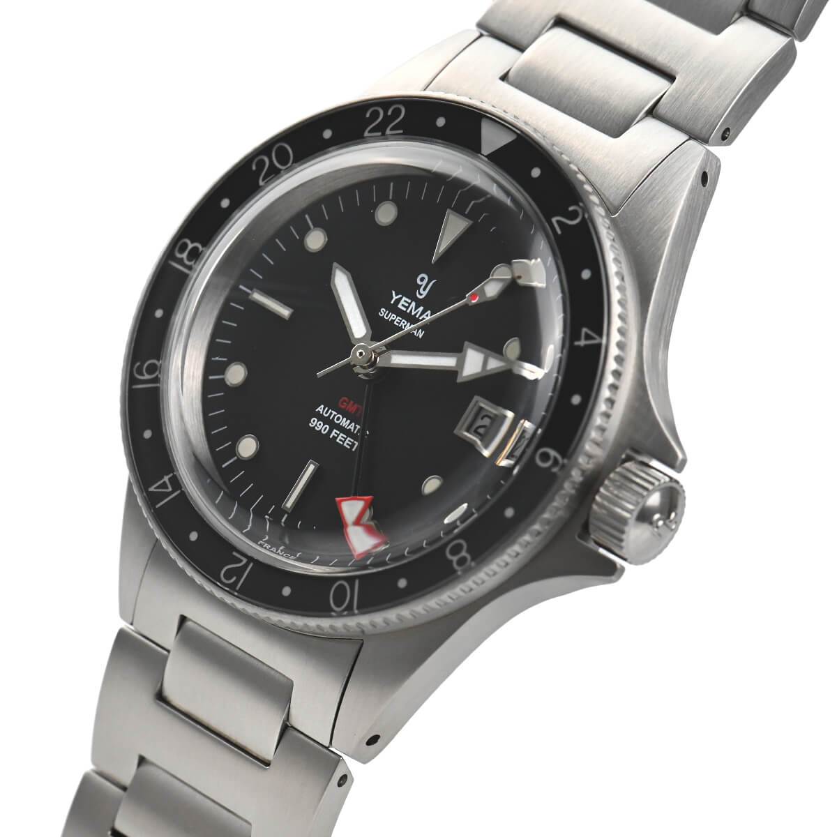 イエマ YEMA（中古） スーパーマン GMT 限定生産150本 YGMT2020C39-AMS 中古 メンズ 腕時計｜houseki-h｜02