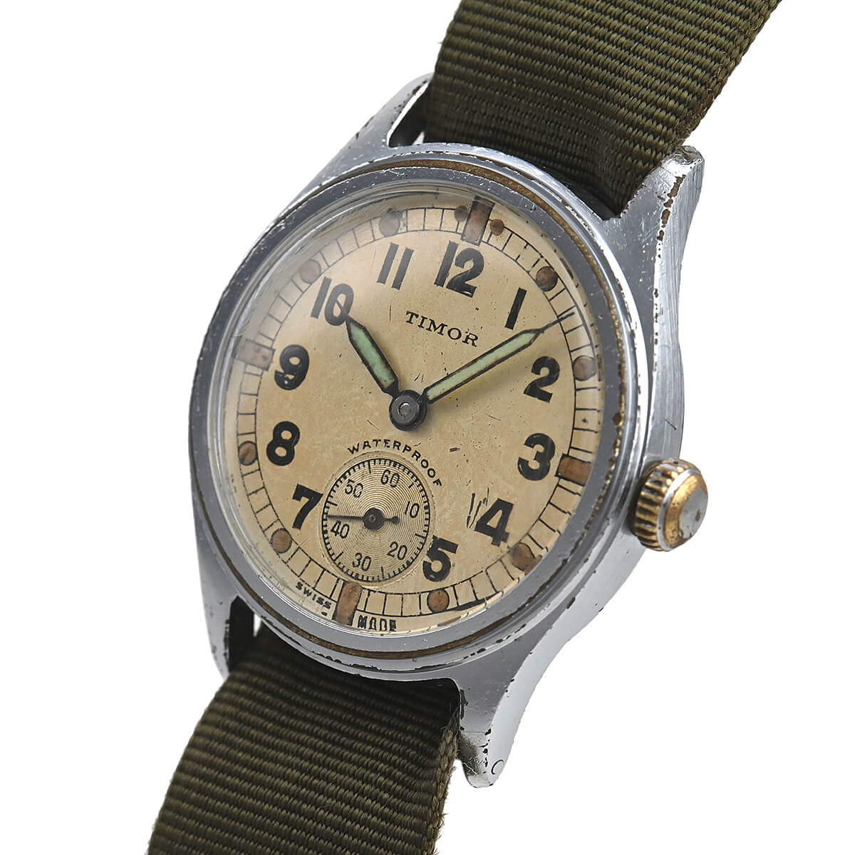 ティモール TIMOR ミリタリースモセコ イギリス陸軍  中古 メンズ 腕時計｜houseki-h｜02