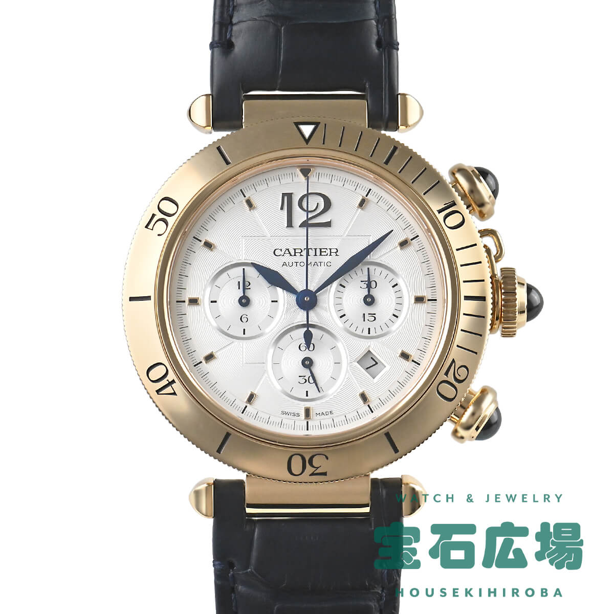 カルティエ Cartier パシャ ドゥ カルティエ クロノグラフ WGPA0017 中古 メンズ 腕時計｜houseki-h
