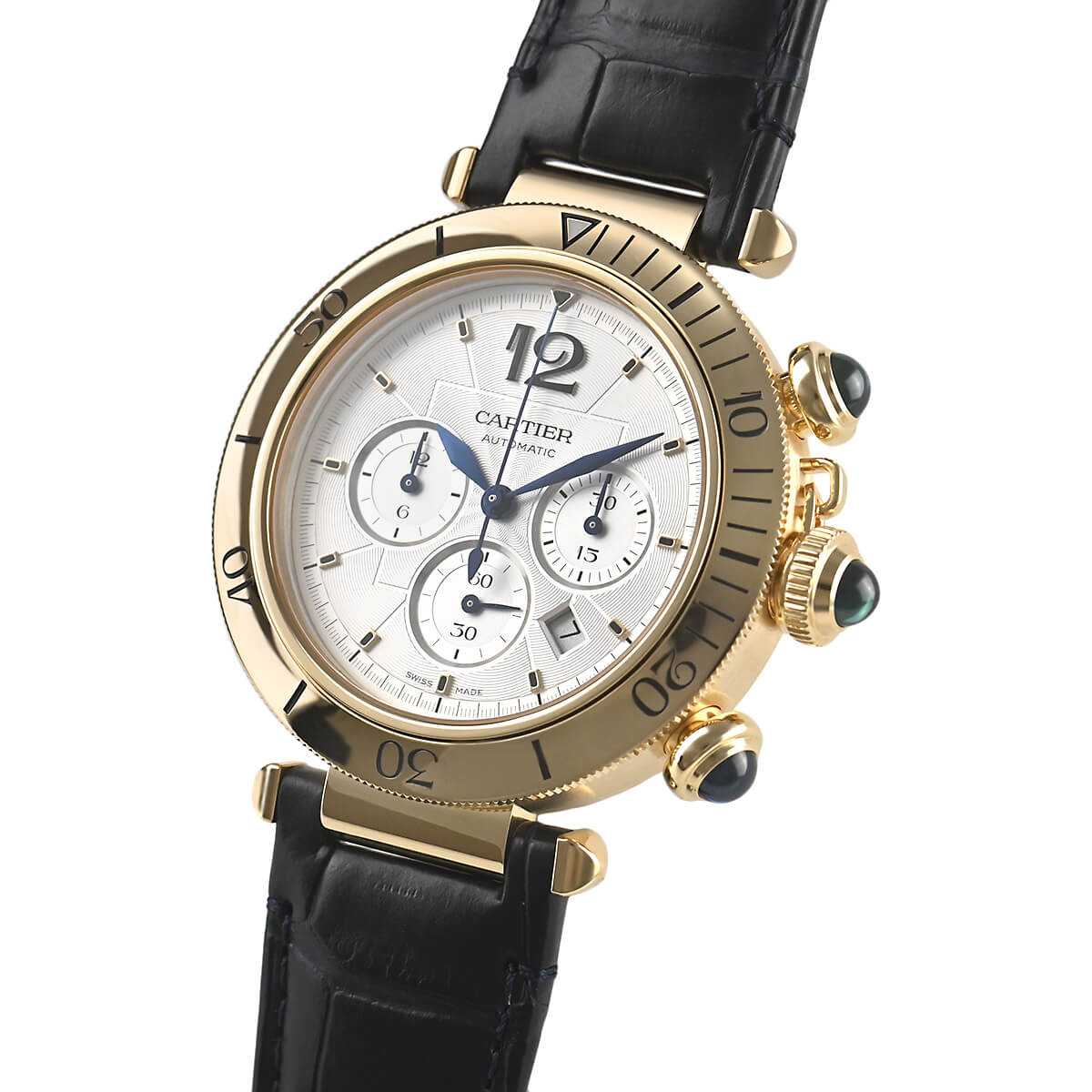 カルティエ Cartier パシャ ドゥ カルティエ クロノグラフ WGPA0017 中古 メンズ 腕時計｜houseki-h｜02