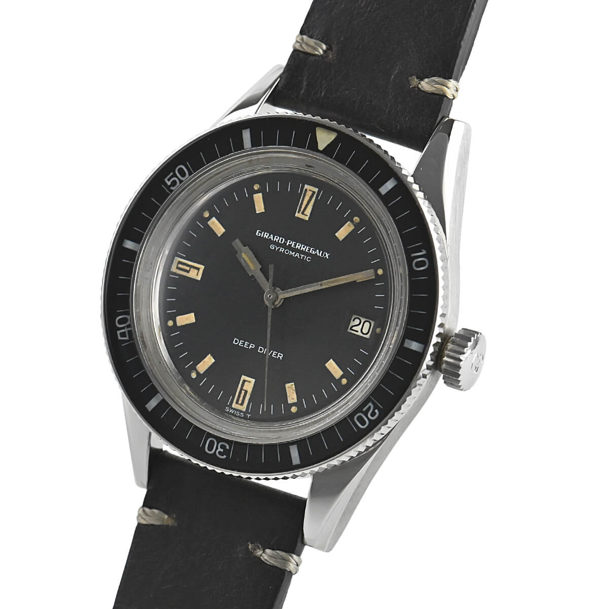 【貴重】ジラールペルゴ/ジャイロマティック/自動巻/メンズ腕時計/14KGF/ ジラール・ペルゴ GIRARD-PERREGAUX ジャイロマチック ブラック