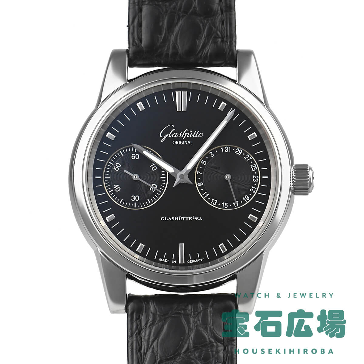 グラスヒュッテ オリジナル GLASHUTTE ORIGINAL セネタ・ハンドデイト 1 39 58 01 02 04 中古 メンズ 腕時計 :617537001:宝石広場ヤフー店