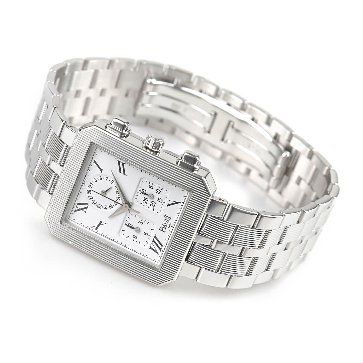 ピアジェ / Piaget ポロ クロノグラフ G0A46013 シルバー/ブルー
