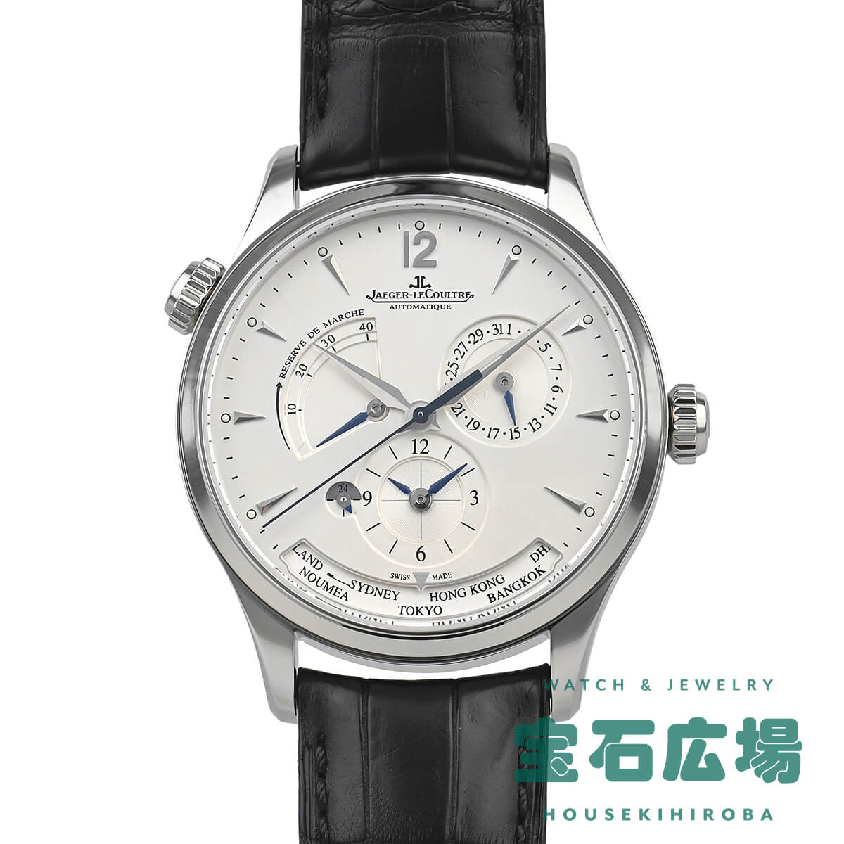 ジャガー・ルクルト JAEGER LECOULTRE マスター ジオグラフィーク Q1428421 中古 メンズ 腕時計 :618551001:宝石広場ヤフー店