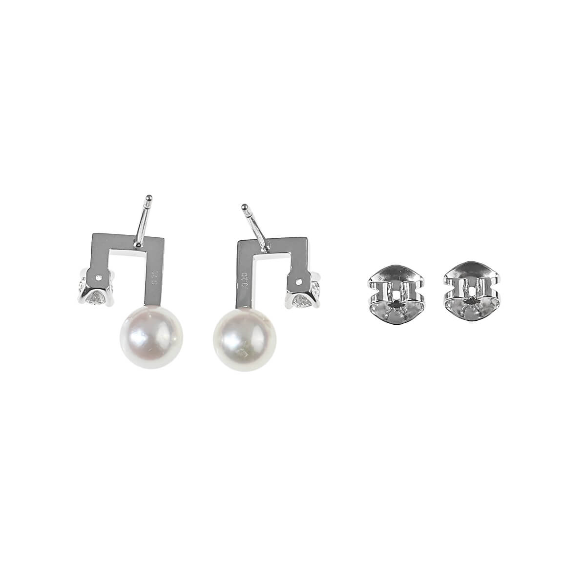 TASAKI タサキ バランス ノート 1Pパール・1Pダイヤ ピアス E TASAKI タサキ バランス ノート 1Pパール・1Pダイヤ ピアス E