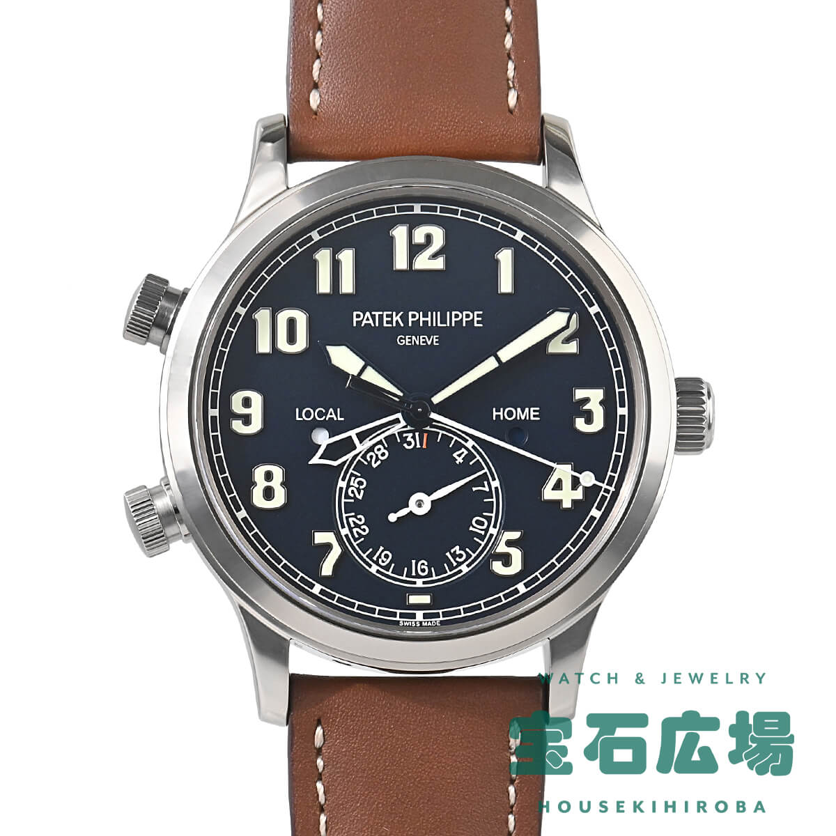 パテック フィリップ PATEK PHILIPPE カラトラバ パイロット トラベルタイム 5524G-001 中古 メンズ 腕時計