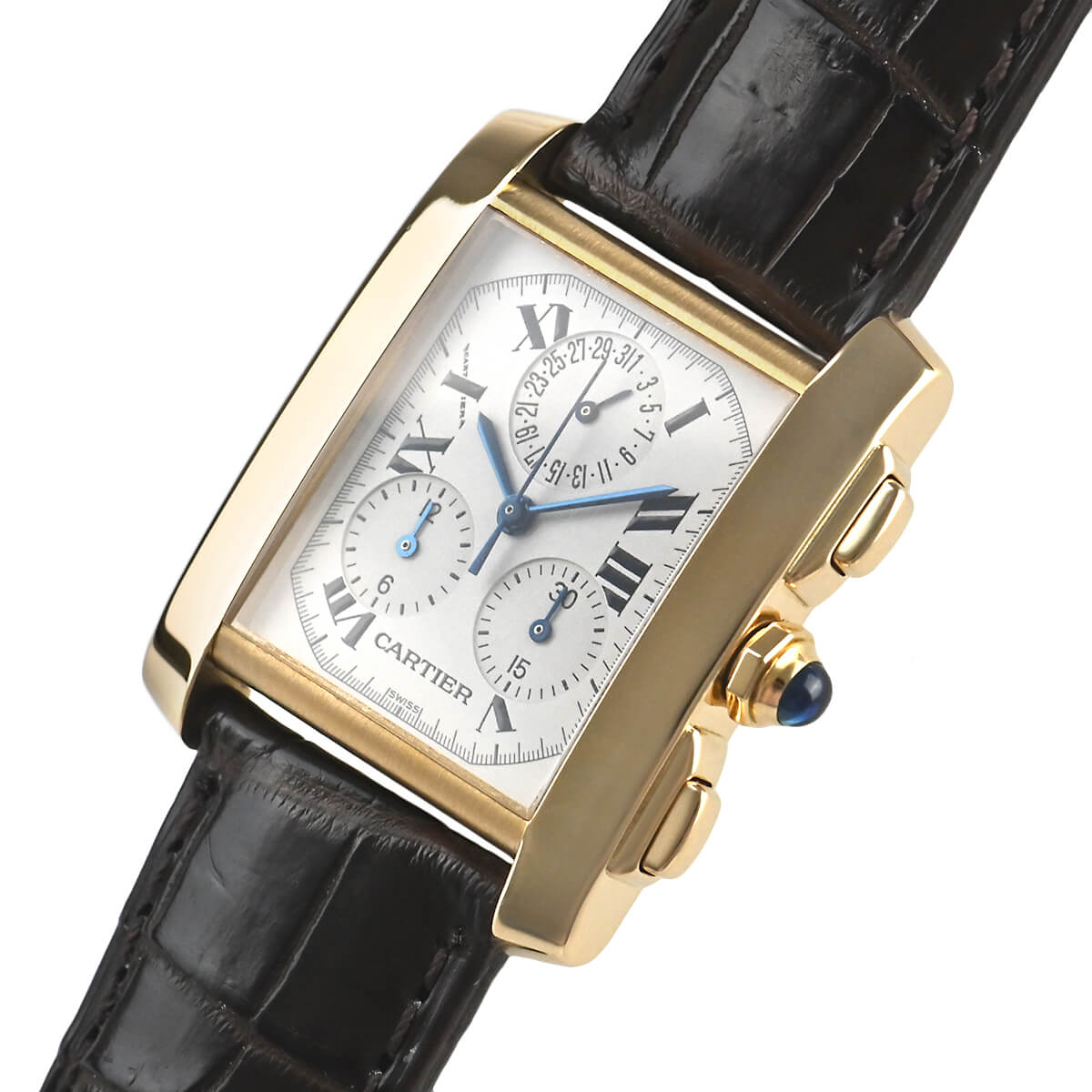 カルティエ Cartier タンクフランセーズ クロノリフレックス W5000556 中古 メンズ 腕時計｜houseki-h｜02