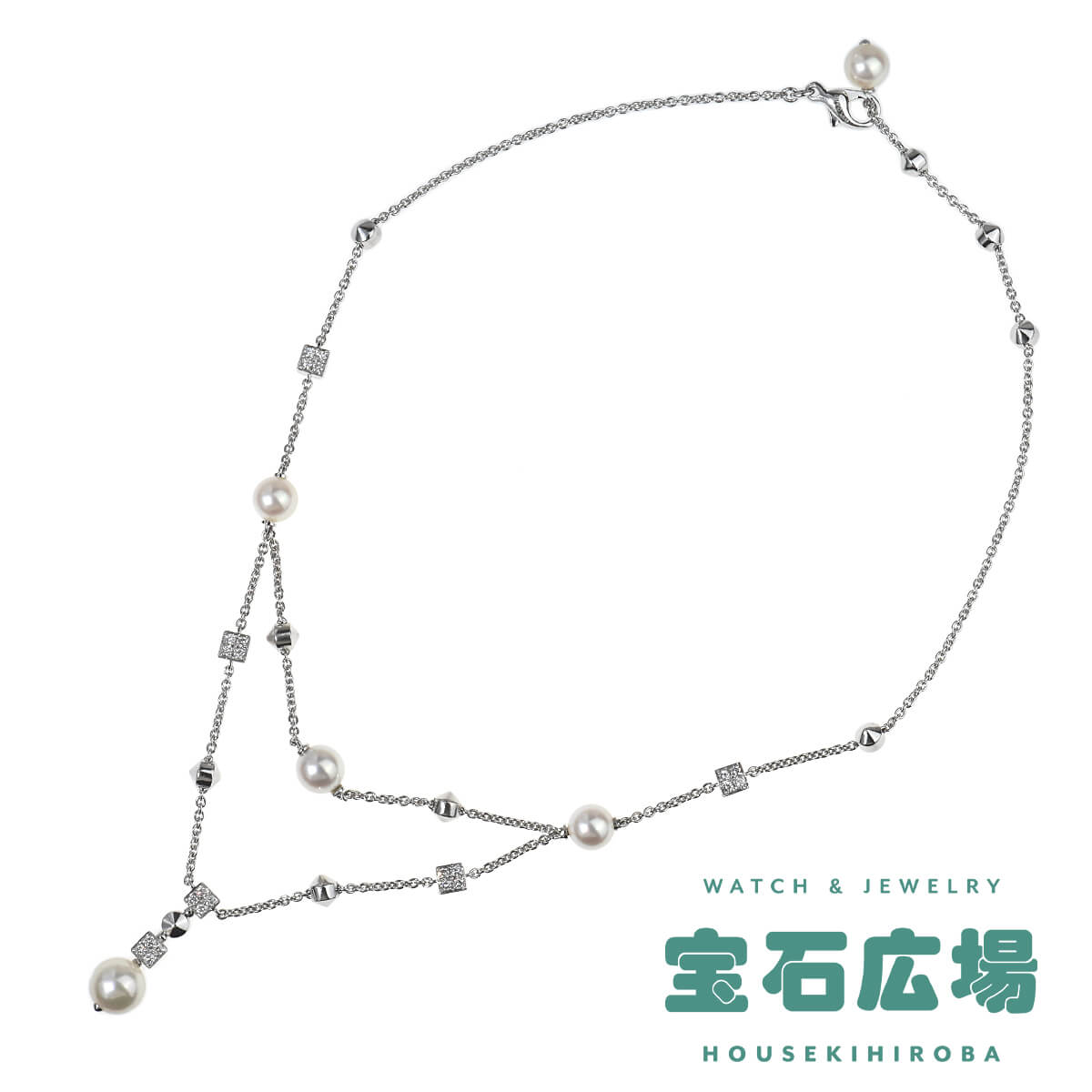 BVLGARI ブルガリ ルチア パール・ダイヤ ドロップネックレス 334308  