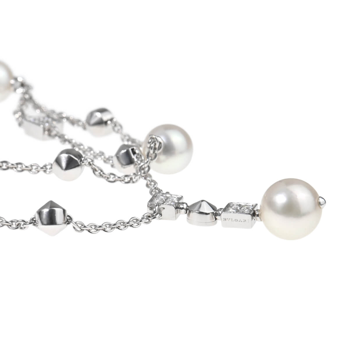 BVLGARI（ブルガリ） ルチア パール・ダイヤ ドロップネックレス 