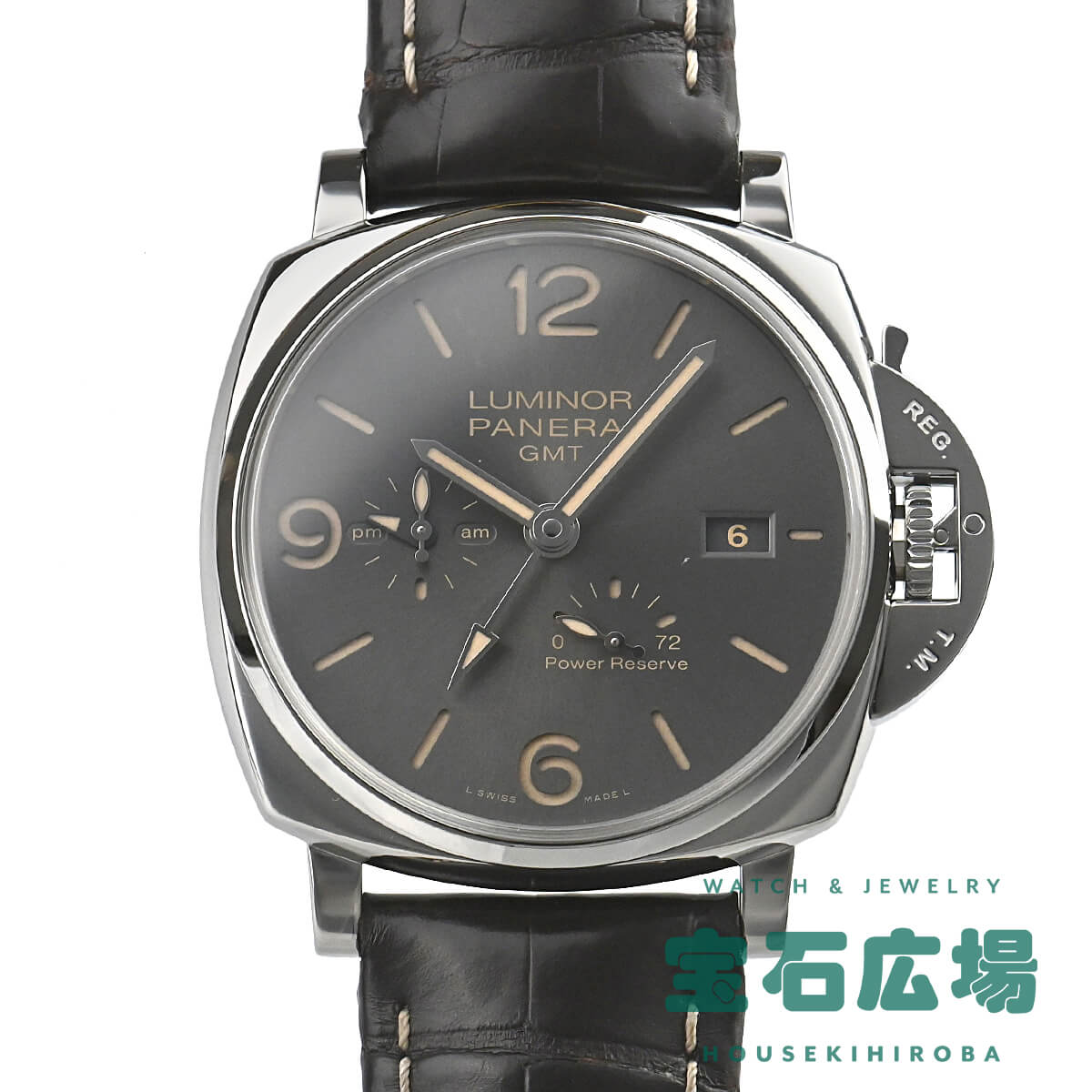 パネライ PANERAI ルミノール ドゥエ 3デイズ GMT オートマティックアッチャイオ PAM00944 中古 メンズ 腕時計