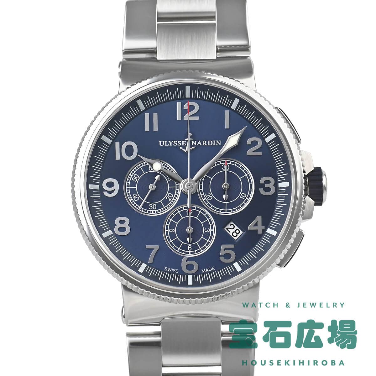 ユリス ナルダン ULYSSE NARDIN (中古) マリーン クロノグラフ マニファクチュール 1503-150-7M/63 中古 メンズ 腕時計