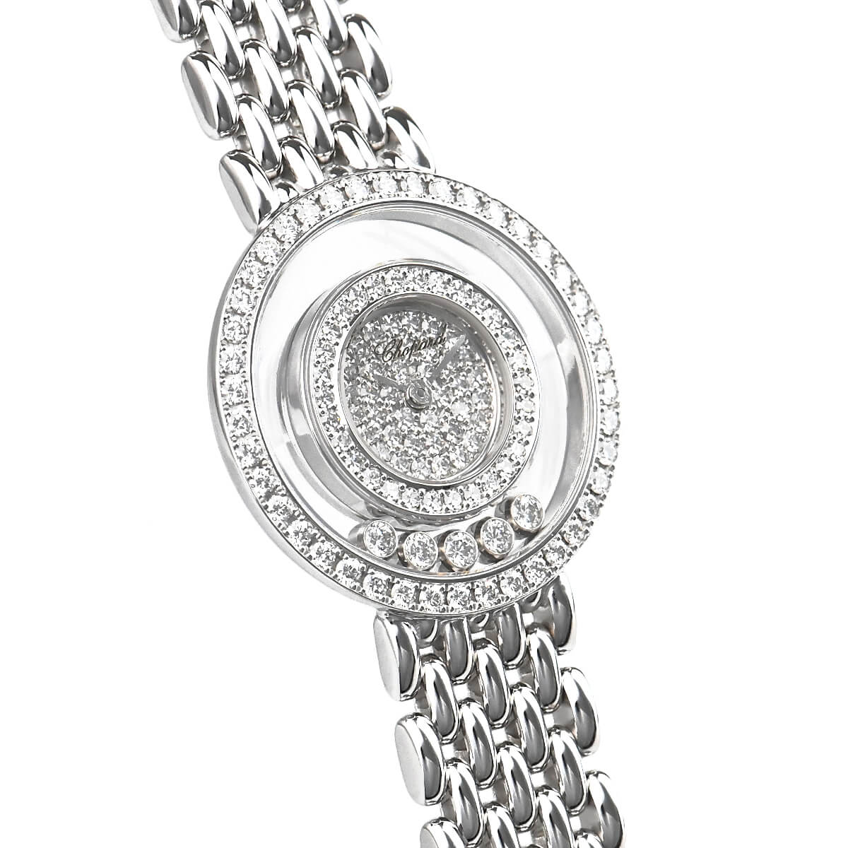 中古 ショパール Chopard 13/5951 ホワイトシェル /ダイヤモンド レディース 腕時計 ショパール ハッピーハート 278582-6009 ホワイトシェル/ダイヤモンド